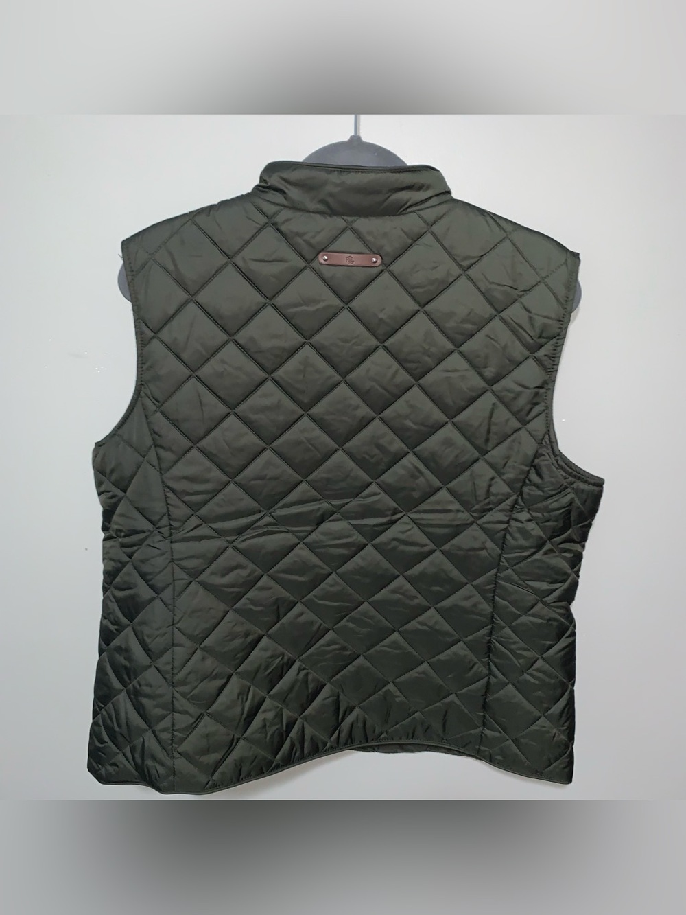LAUREN RALPH LAUREN NWT Large Vest Crest Patch Diamond Quilted - Picture 2 of 6